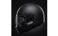 Matte Black Full-Headgear | Low-Profile, Carbon Fiber Helmet, for Street Riding