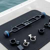 Hard Anodized Double Ball Arm Adjustable Underwater Camera Arm Long-Lasting Underwater Lighting Mount Stable for Diving