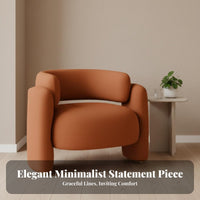 Chunky Upholstered Armchair Nordic and Design Oversized Single Armchair Modern Design Accent Chair for Hotel Guests, Reception Area, Paleice Lounge