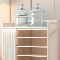 5-Tier Folding Shoe Cabinet Narrow Foldable Shoe Cabinet Portable Furniture Compact for Hallway