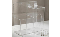 Transparent Two-Compartment Storage Dispenser Clear Face Mask Dispenser Mounting Hardware Bottle Holder Box Multi Purpose