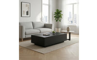 Rectangular Coffee Table Ready-to-Assemble Low Coffee Table Compact