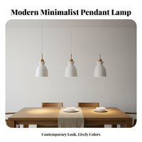 3 Pieces LED Compatible 3-Light Cluster Hanging Lamp Minimalist Design Macaron Color Hanging Light Modern Dining Room Chandelier for Restaurant Owners, Interior Designers, Homeowners, Bar Counter, Cafe, Bedroom, Office