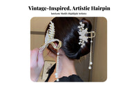 Tassel Grip Fastener Ancient Chinese Design Flower of the Valley Hair Fastener Wheat Ear Hair Grip Elegant Design Secure Grip