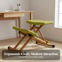 Ergonomic Kneeling Chair Thick Foam Cushions Kneeling Chair with Back Support Sturdy Metal Base Office Furniture for Adults, Educational Activities