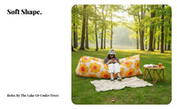 No Pump Needed Wind-Inflated Couch Lightweight Wind-Filled air lounger Easy to Inflate Inflatable Lounger Long-Lasting Inflation for eventGoers, Beachgoers, Music concerts, Beach, waterside, supportyard