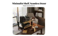 Space-Saving Desktop Amplifier Stand Ventilated-Air Design Audio Equipment Rack Sturdy Construction Audio Component Shelf Multifunctional for High-Fidelity Enthusiasts, Audiophiles, Living Room