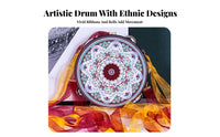 With chimes and Tassels Tasseled chime Drum Ancient Silk Road influenced Design Photo prop Long Colorful Ribbons Costume Accessory Traditional Chinese & aesthetic for Cosplayers, entertainers