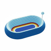 Restful Slumber Feline Toy Bed Combo Integrated Design Feline Bed Scratch Pad Long-Lasting Pet Furniture Dual-Purpose-Purpose for Cats, Indoor