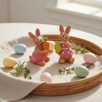 Cute Resin Rabbit Craft Cartoon Design Mini Resin Bunny Long-Lasting Easter Bunny Ornament Waterproof for Micro Landscape