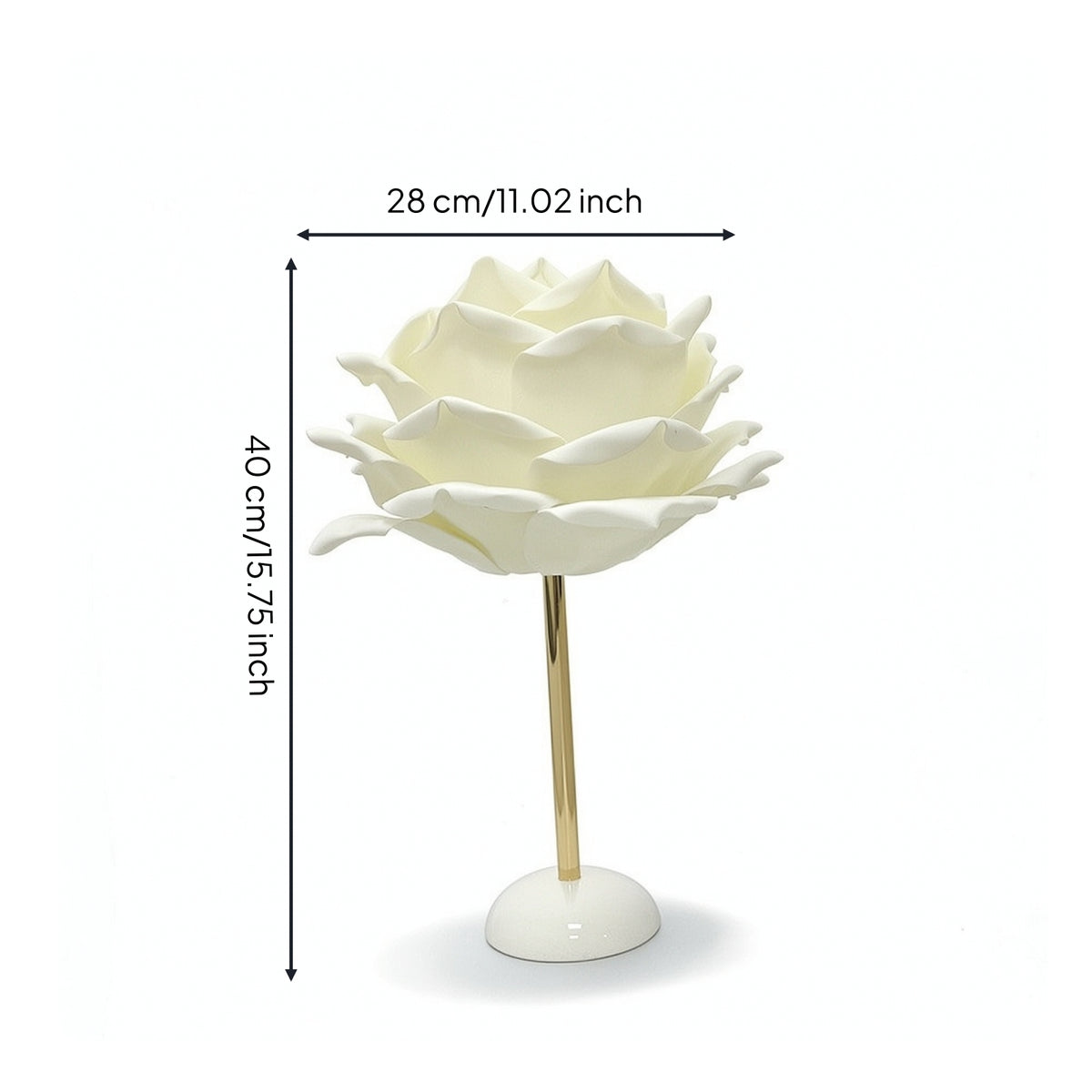 Corded Rose Lamp Sculptural Flower Lamp Cute Modern for Reading Corner