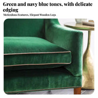 French-Inspired Aesthetic 3-Seater Sofa Vintage Design 3-Seater Straight Settee machine-washable Cover Couch Small Space suitable for Apartment Dwellers, Homeowners, Homestay, Living Room, Lounge Area, Bedroom
