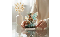 Fairy Holding Glowing Sphere Statue Stable Base Fairy Desktop Standee Elf Desktop Decoration Clean-Cut Edges 2D Flat Acrylic