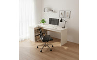 Simple Design Writing Desk with Shelves Multi-Functional Workstation with Storage Shelves Space Saving Study Table Sturdy Construction for Students