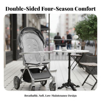 All-Season Use Baby Stroller Seat Cushion Machine Washable Breathable Stroller Mat Thickened Head Support for Infants, Outdoors, Hot Weather