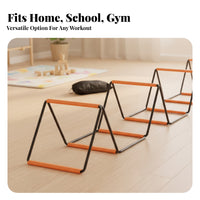 Orange Rungs Foldable Agility Ladder Storage Bag Included Sports Training Gear Coordination Practice
