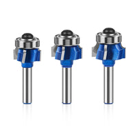 3 Pieces Flush Trim Router Set Tool Clean for Edge Trimming