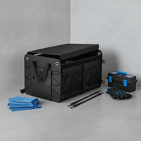 Car Trunk Organizer with Lid Rigid Car Trunk Organizer Foldable Storage Box Compact Collapsible Cargo Bin Non-Slip for Travelers
