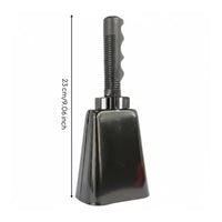 Cowbell with Handle Finish Steel Cowbell with Handle Non-Slip Handheld Cheering Bell for Sports Fans, Kids, Parties