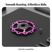 11T Derailleur Guide Wheel Lightweight Rear Derailleur Pulley Wide Compatibility Cycle Guide Wheel for Road Cyclists, Mountain Bikers