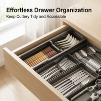 Drawer Dish Organiser, Kitchen Cupboard Storage Organiser, Plate Rack Space Saving, Kitchen Drawer Storage, Cupboard Tidy, Metal Plate Organiser
