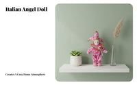 Italian Affection Cherub Doll Collectible Item Porcelain Court Entertainer Doll European Court Design House Decoration for Couples, Home Decor