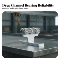 6 Wheel Strut Rail Trolley Deep Channel Spherical Bearings L-Shaped Hoist Trolley Wheel Assembly Strut Rail Wheel Assembly High