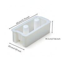 Interlocking Concrete Block Mold with Cores Non-Stick Masonry Block Mold Rectangular Concrete Form Reusable for Builders