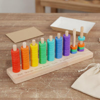 70 Pieces Rainbow Stacking Rings Color Recognition Circle Stacking Toy Fine Motor Skills Rainbow Stacker for Preschoolers, Kindergarten