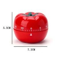 1 Piece Tomato Kitchen Timer Wind-up Countdown Clock Mechanical Cooking Timer Alarm Clock Food-grade Plastic Suitable for Kitchen Cooking Home Use