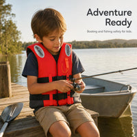 Adult & Kids Life Vest with High Buoyancy for Swimming, Fishing, Boating, and Portable Use