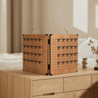 Jewelry Display Rack Portable Tabletop Pegboard Display Stand Hinged Jewelry Rack with Hooks for Retail Shops