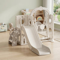 Young Child Slide and Swing Set Young Child Slide and Climber Playset Smooth Edges Multi-Feature Play Structure for Young Children, Playroom
