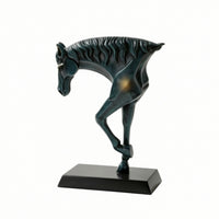 Horse Sculpture with Pedestal Sleek Horse Statue Luxury Ornament for Homeowners, Office