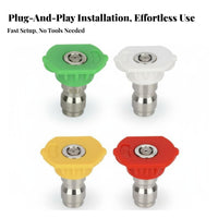 304 Stainless Steel 1/4 Inch Quick Connect Nozzle Tip Color Coded Car Wash Water Tip