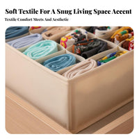 3 Pieces Underwear Compartment Organizer Foldable Multicompartment Storage Container