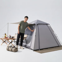 Front Awning Automatic Folding Tent Mesh Panels 3 to 4 Person Tent Quick Setup Outdoor Shelter Portable