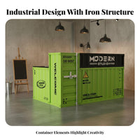 Industrial Cashier Desk Versatile Retro Metal Front Desk Strong Load-Bearing Wrought Metal Workstation Counter for Bar Owners, Cafes, Restaurant