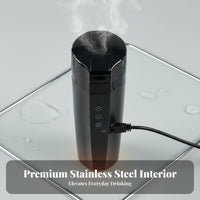 Vehicle-Powered Kettle Digital Display Portable Car Water Boiler 304 Stainless Steel Liner Vehicle for Truck Drivers, Journeyers, Road Trips