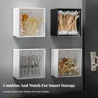 Tool-Free Installation stick-on Storage holder Space Saving Refrigerator Rack Multi-Functional Kitchen Organizer sturdy Construction for Home Organizers, Apartment Dwellers, Office Workers, Laundry Room, Entryway, Classroom