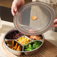 Silver Finish Stainless Steel Prep Tray Reusable Sectioned Food Container Easy to Clean Kitchen Item Dishwasher Safe