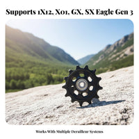 2 Pieces 12T 14T Derailleur Pulleys Effortless Shifting Rear Derailleur Pulley Wheels Guide Wheel Set High Performance