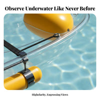 Transparent Watercraft Clear View Design Single-Person Kayak Load Capacity 150kg Paddling Boat for Tourists, Rental Businesses, Resorts, Lakes