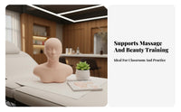 Realistic Skin Feel Acupressure Point Practice Model Soft Material Manikin Head Shoulder Bust Professional Grade for Students, Beauty School
