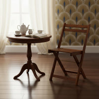 Foldable Solid Wood Folding Chair Space-Saving Wood Slat Folding Chair Slatted Home Seating Sturdy for Balcony, Outdoor, Patio