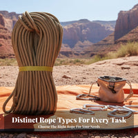 High Tensile Strength Nylon Climbing Rope Wear-Resistant Rappelling Escape Rope Long-Lasting for Climbers, Hikers, Mountaineering, Caving