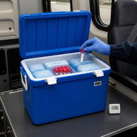 Portable Medical Insulated Cooler Box for Biological Samples, Breast Milk, and Insulin Transport, 33L