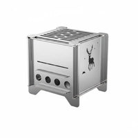 Mini Wood Combustion Burner Thickened Body Wood Combustion Heat Source-Resistant Campfire Grill for Campers, Tea