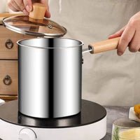 Deep Frying Pot with Lid Versatile Small Deep Fryer Pot Induction Compatible Saucepan for Kitchen