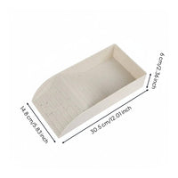 Sturdy ABS Material Turtle Water Dish with Ramp Easy to Clean Tortoise Water Bowl with Ramp Non-Slip Texture Amphibian Bathing Basin Rounded Edges for Terrarium, Vivarium